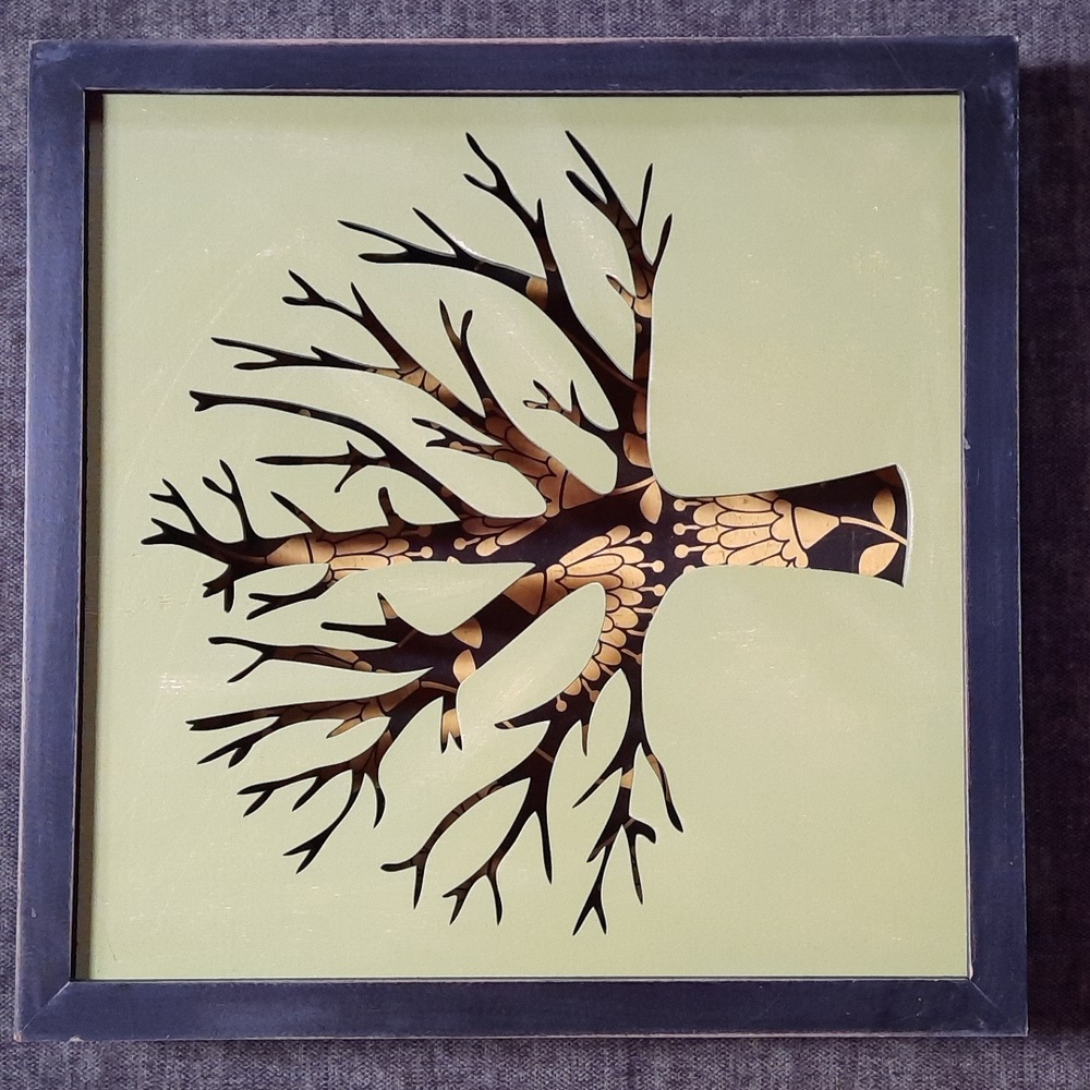 Wood Wall Art Nathan Murrell Hand Crafted Tree of Life Home Shadow Box Decor